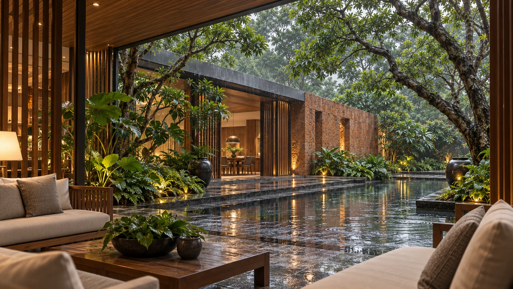 Monsoon Courtyard — architectural concept, view 2