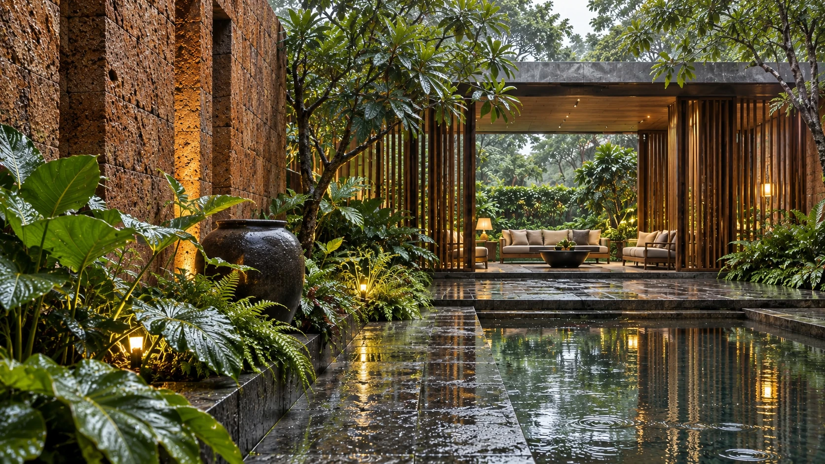 Monsoon Courtyard — architectural concept, view 3